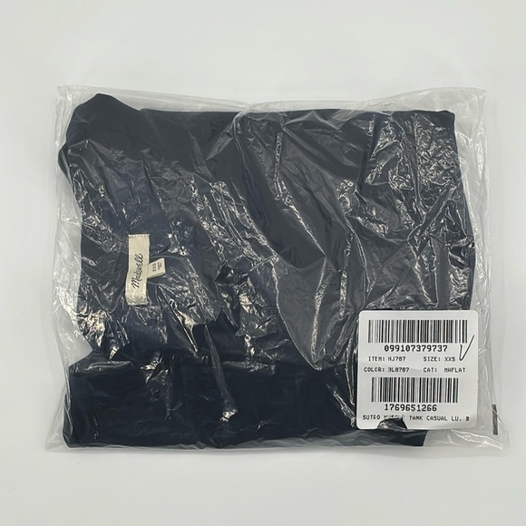 Madewell Side-Cinch Muscle Tee in Dark Nightfall size XXS NWT NJ787 - Picture 10 of 11